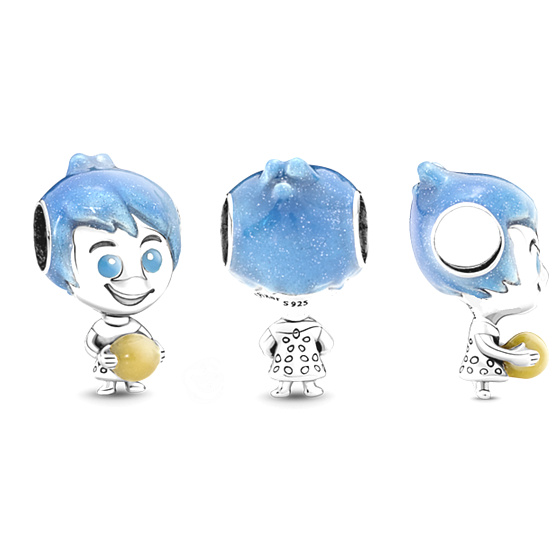 Charm Sterling Silber 925 Disney Pixar Joy glow in the dark Memory Orb, Perle am Armband Film