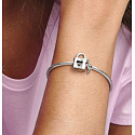 Charms Sterling Silber 925 Magisches Vorhängeschloss - Be mine, mine, love Armbandanhänger