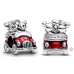 Charm Sterling Silber 925 Disney Mickey & Minnie ma Reise, Perle auf Reise-Armband