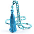 108 Mala Tyrkenit Halskette, Meditationsschmuck, Naturstein, Quaste 8 cm, Perle 6 mm, beruhigender Stein
