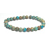 Jaspis / Regalit Imperial Sea Sediment Türkis Armband elastisch gemischtes Mineral, Kugel 6 mm / 16 - 17 cm