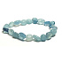Aquamarin Troml-Armband elastischer Naturstein aus glänzenden und abgerundeten Steinen 8 - 10 mm / 16 - 17 cm, Seemannsstein, Heilkraft des Meeres