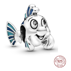 Sterling Silber 925 Disney Die kleine Meerjungfrau - Flunder Fisch, Perle für Armband