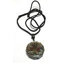 Orgonit-Amulett, Baum des Lebens, Energieerzeuger, Naturstein (7 Chakren) + Epoxidharz + Seil 22 g