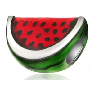 Charme Sterling Silber 925 Wassermelone, Perle für Armband, Lebensmittel