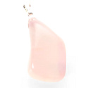 Chalcedon rosa Trommel-Anhänger Naturstein M, ca. 3 cm, Stein der Liebe und Freude